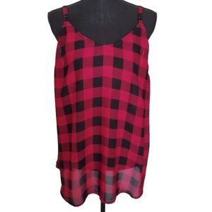 Torrid sleeveless buffalo check top